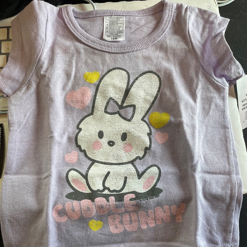 Sweet Little Cuddle Bunny Tee (18M) - Lavender/Purple